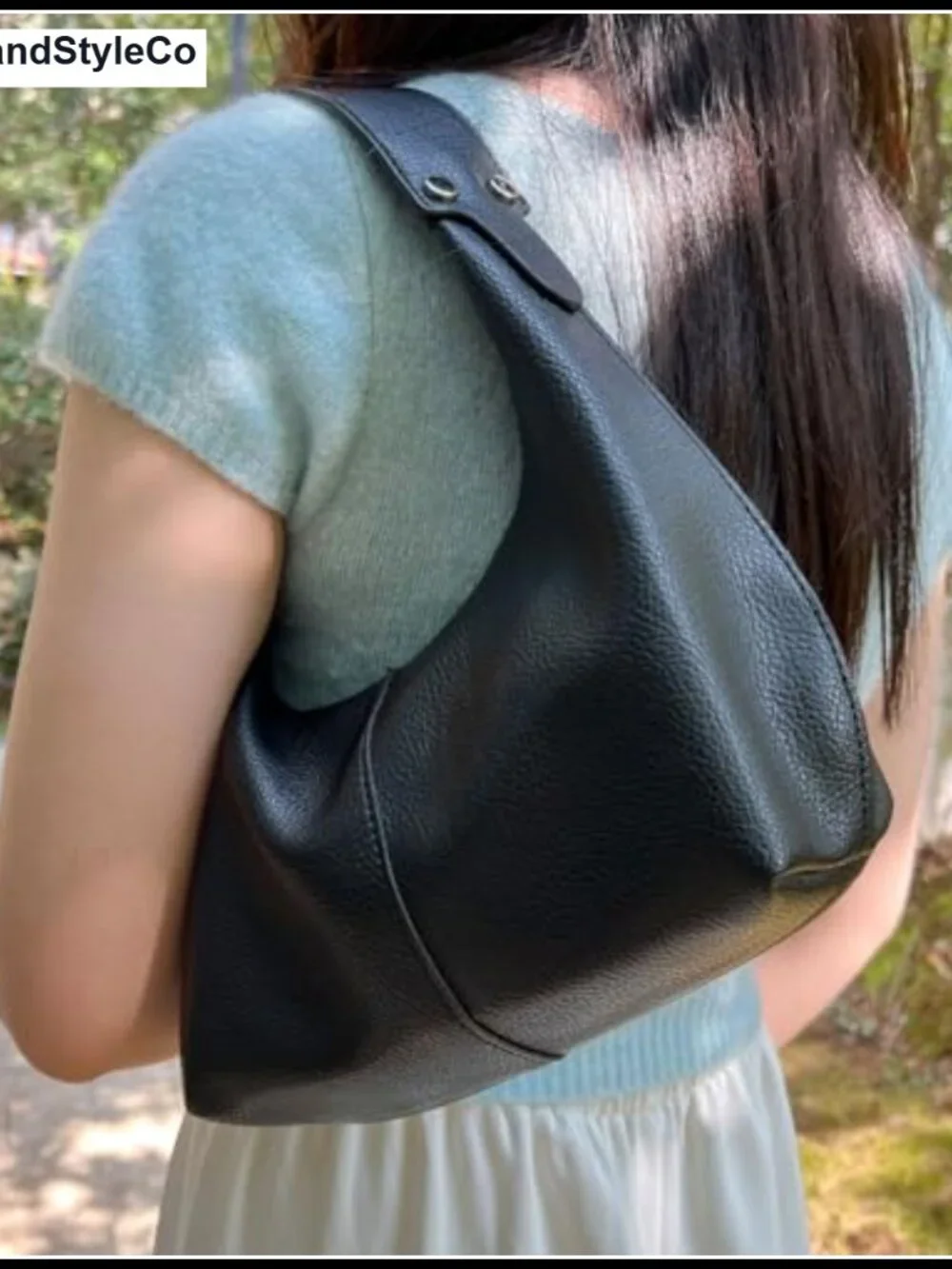 PU Leather Hobo Shoulder Bag Zipper Closure Top Handle Tote Clutch